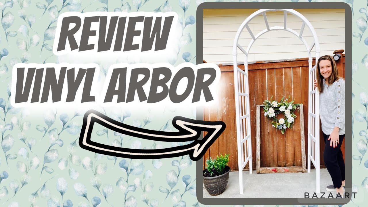 Review for white vinyl arbor with shopping link