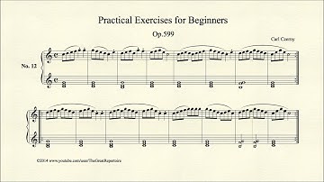 Czerny, Practical Exercises for Beginners, Op 599 , No 12