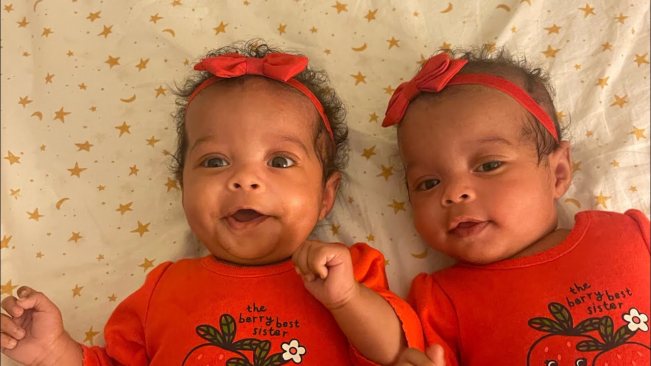 Taking newborn twins to a basketball game! || newborn twin outing || my nieces