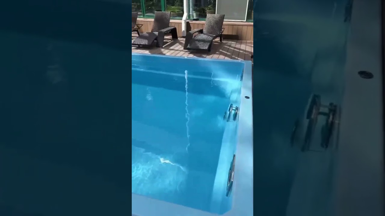 Композитный бассейн с противотоком и роллетой🌊✅️  