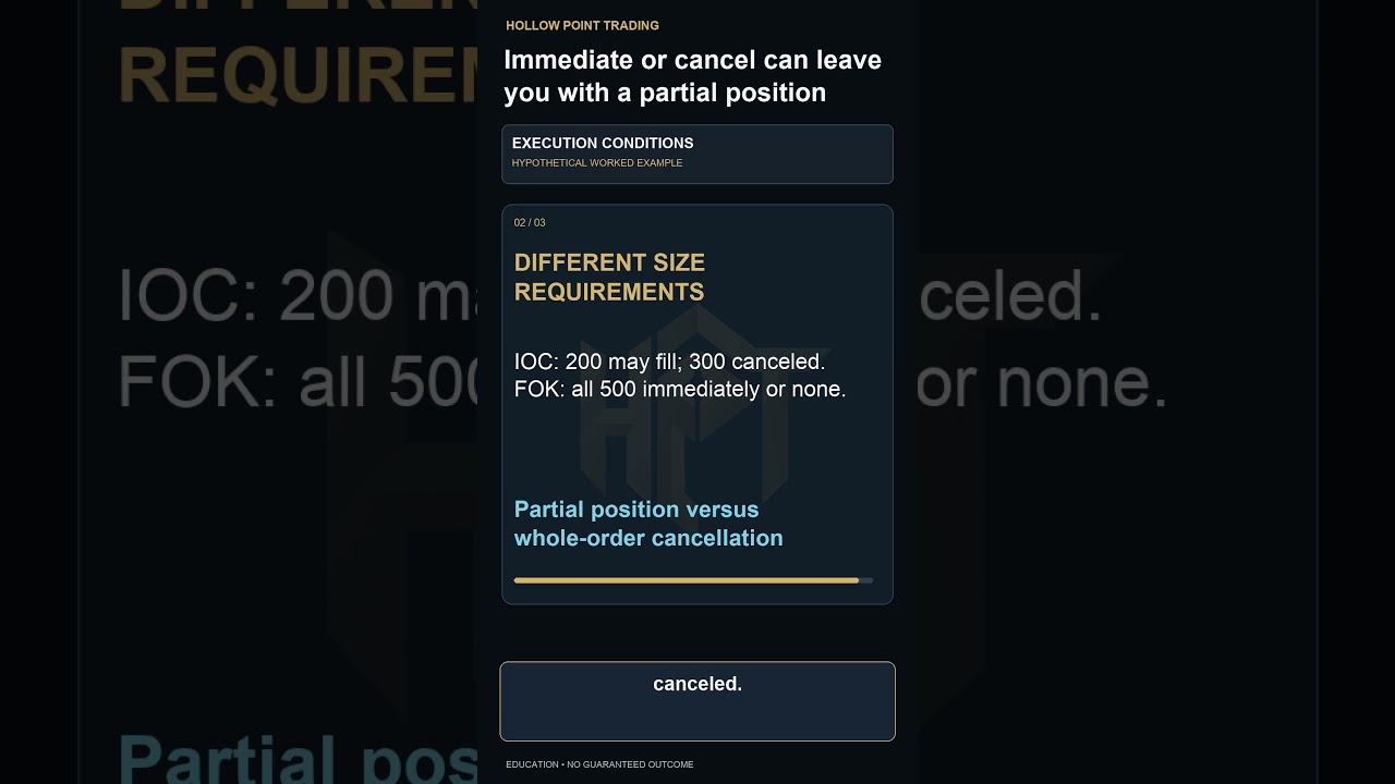 Immediate or Cancel Orders: Why Partial Fills Happen