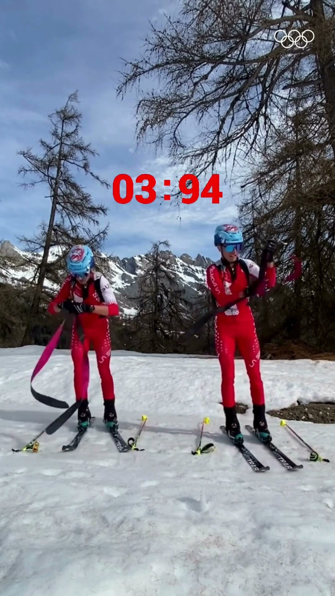 Robin and Thomas Bussard remove their skins SO FAST! ? ?: @robin_bussard @thomas_bussard
