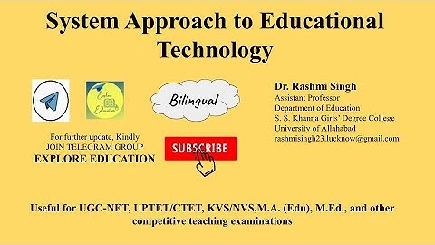 System approach to educational technology