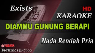 EXISTS - DIAMMU GUNUNG BERAPI ( NADA RENDAH PRIA ) || KARAOKE