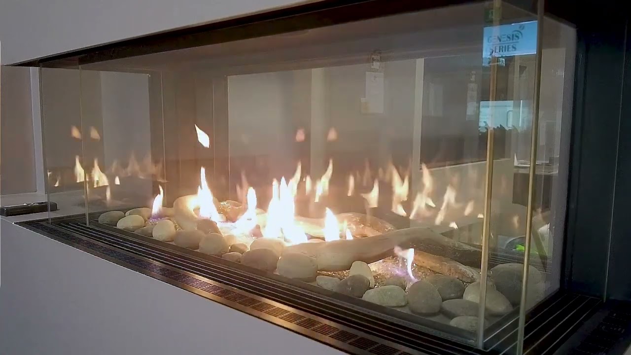 Sierra Flame Lyon 4 Sided See Through Gas Fireplace