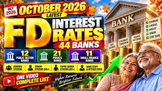 FD Interest Rates October 2026 🔥 44 Banks Compared | Best FD Rates in India 🏦