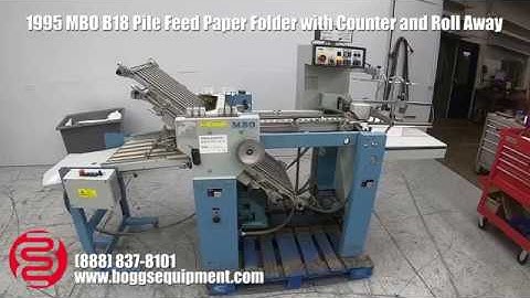 1995 MBO B18 Pile Feed Paper Folder with Counter and Roll Away Delivery