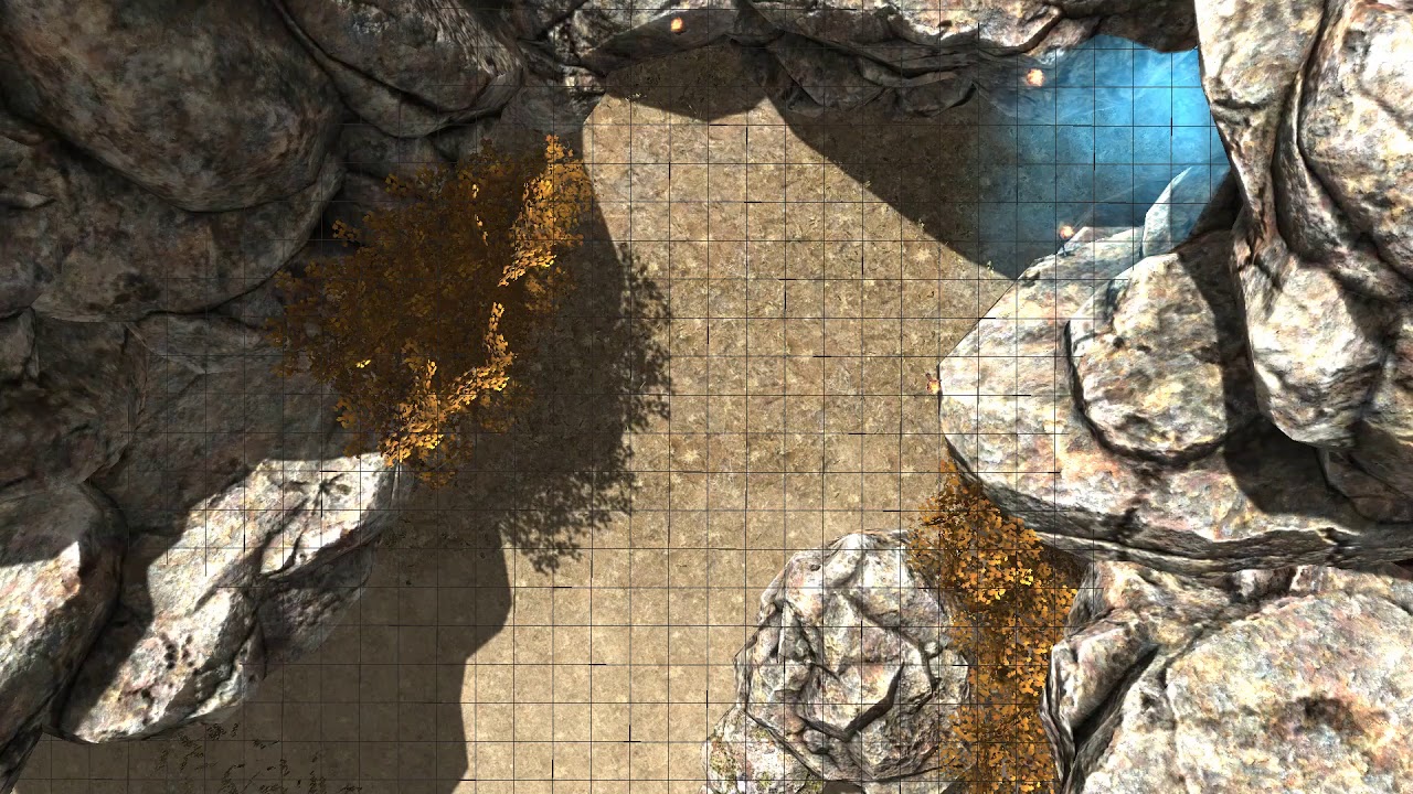 D&D Animated Encounter Battle Map - Ruins Entrance