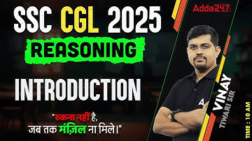 SSC CGL Reasoning Classes 2025 | SSC CGL Reasoning Introduction | Reasoning By Vinay sir