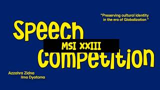 Download lagu MSI XXIII - Speech Competition, Azzahra Zidna