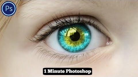 1 Minute Photoshop - How to Create Multi Color Eyes