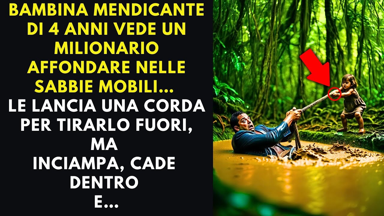 BAMBINA MENDICANTE DI 4 ANNI VEDE UN MILIONARIO AFFONDARE NELLE SABBIE ...
