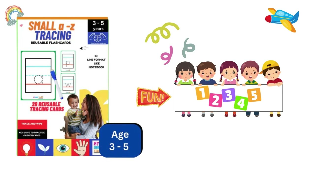 🌟 Small a to z Alphabet Tracing Reusable Flashcards | Fun Learning Tool for Kids! 