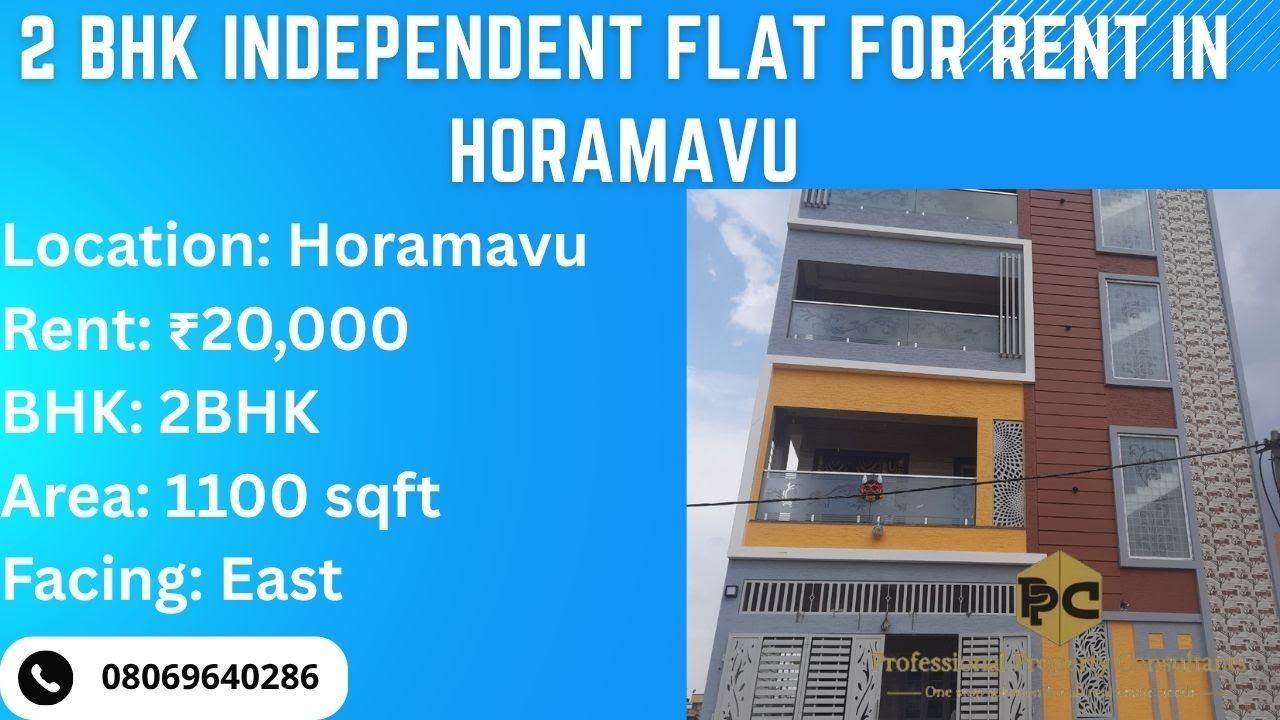 2 BHK Independent Flat For Rent In Horamavu