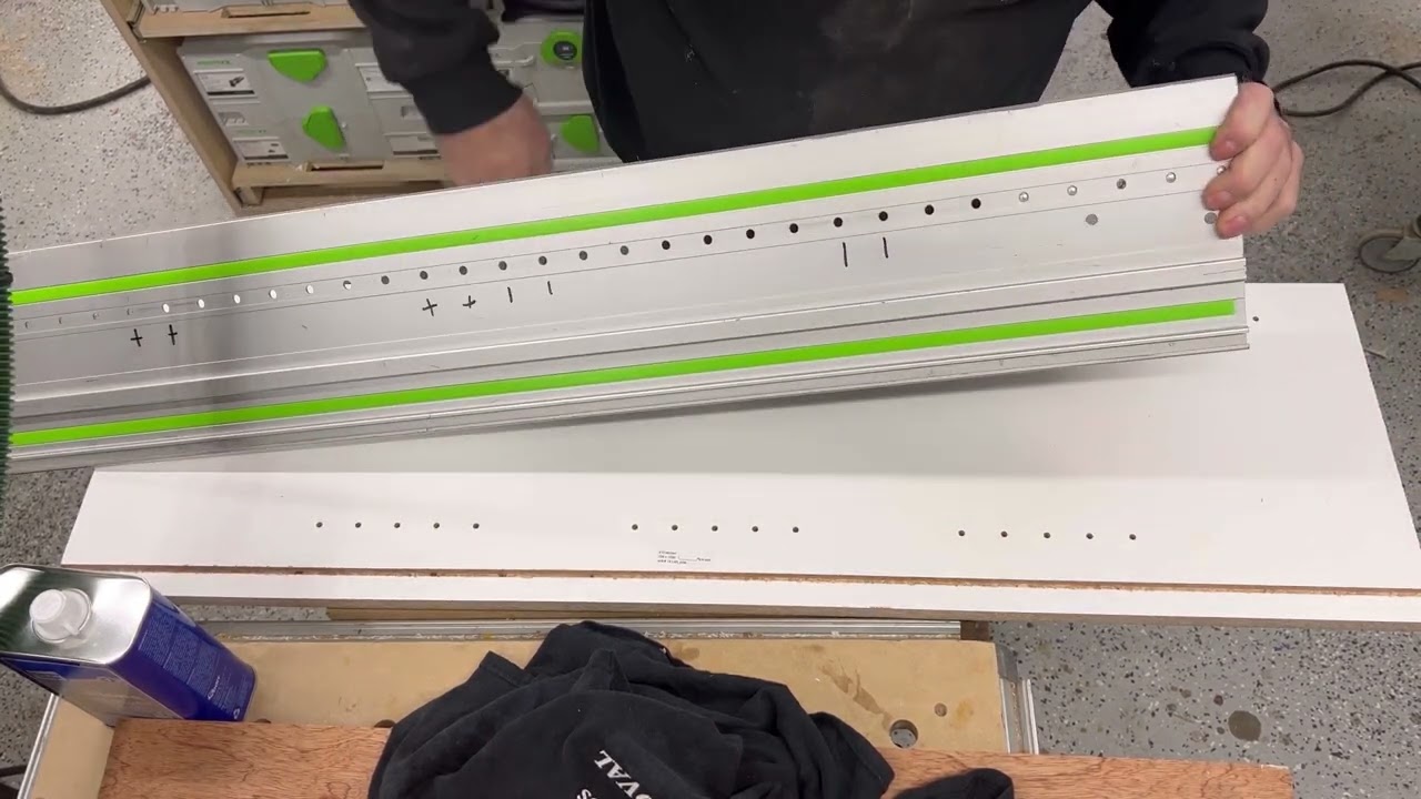 ⁣Shelf Pin Drilling   | Kitchen cabinet build series Part 6