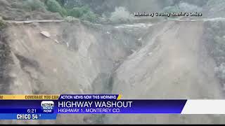 Crews work to repair washed-out scenic highway near Big Sur