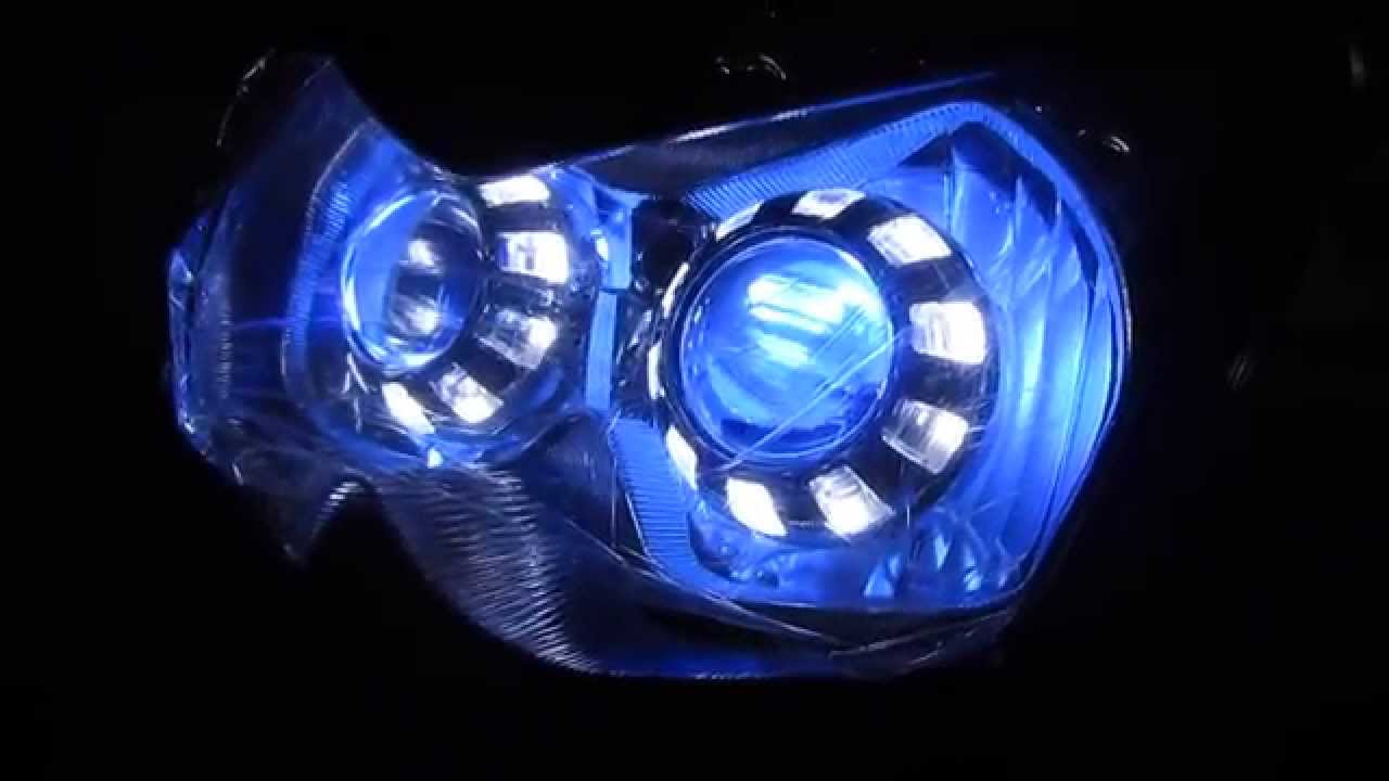 ニンジャ250(〜2012) カスタムHIDプロジェクターヘッドライト | クロ 