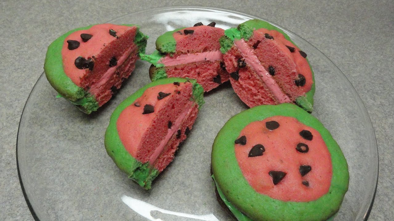Watermelon Whoopie Pies