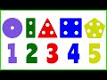 Learn numbers 1 to 10  shapes name  123 number names  1234 numbers song  12345 counting for kids