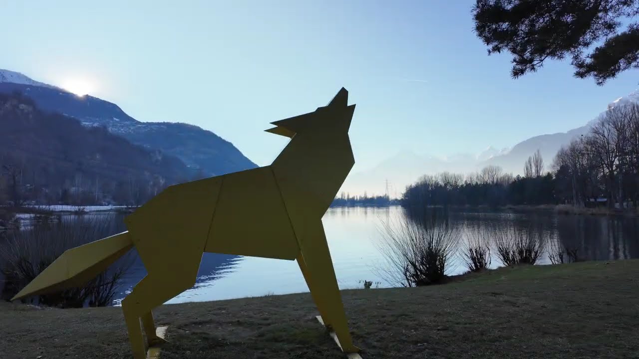 Winter Walk in Switzerland | Lake Views with Birds and River Sounds