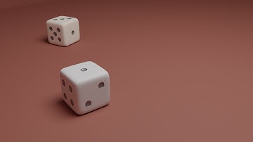 Dice rolling animation test in Blender