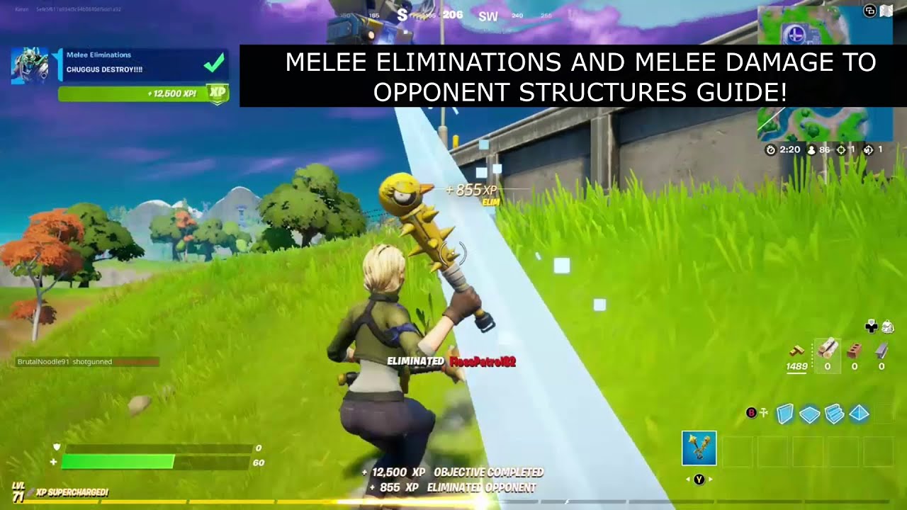 Melee Eliminations and Melee Damage to opponent structures Quest Season 6 Fortnite Guide!