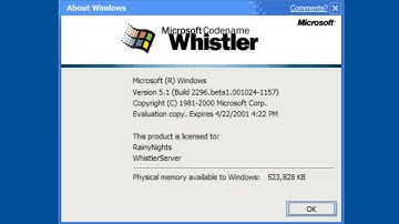 Windows Whistler Advanced Server Build 2296 Installation