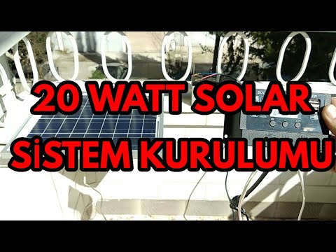 Video: 20 watt'lık bir güneş paneli ne işe yarar?
