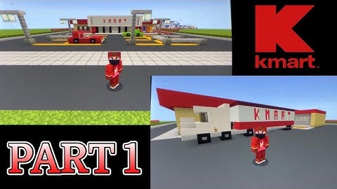 Minecraft Tutorial: How to Make A Kmart (Store) (Part 1) Outside w/ Ninja Master Gamer