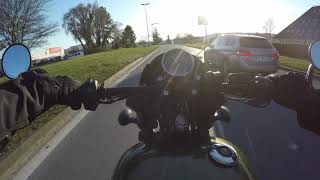 BEST SOUND EVER EXHAUST VANCE & HINES HI OUTPUT SLIP-ON - HARLEY DAVIDSON STREET ROD 750 - VERY LOUD