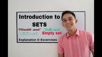 Introduction to Set: Part 2 - ( Finite Set, Infinite Set, Empty Set and Unit Set ) I Señor Pablo TV