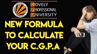 Formula to calculate CGPA LPU UNIVERSITY PUNJAB screenshot 1