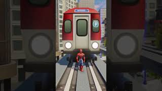 Getting Hit By The Train in Spider-Man Games #marvel