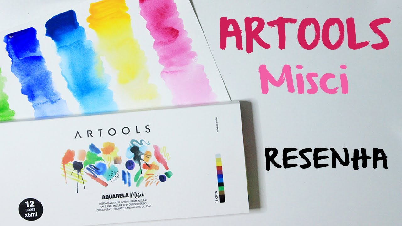 RESENHA | AQUARELA ARTOOLS MISCI 12 CORES  (ESTUDANTE) | @ANABLUEARTWORK