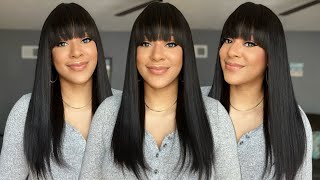 LuvMe Hair Yaki Straight Wig With Bangs | The Ultimate Throw On And Go