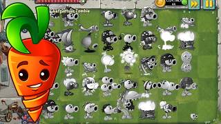 Pvz 2 Survival Discovery - All Pea Plants & Intensive Carrot Vs All Zombies