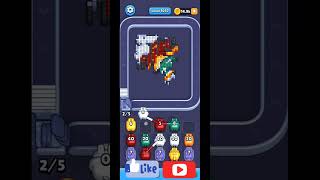 How to beat Pixel Flow Level 1057 walkthrough solution, no power ups(no commentary just chill music)