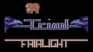 Commodore 64 Triad vs Fairlight 1987 cracktro from Tiger Hell (Pink Elephant)