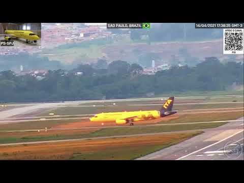 Pouso exclusivo da ITA Transportes Aéreos no Aeroporto de Guarulhos em 13 de abril de 2021