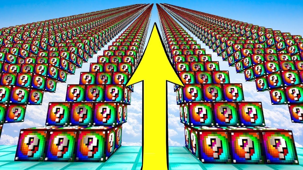 fright night UN ESCALIER DE LUCKY BLOCKS SPIRAL ! | Lucky Block Race