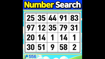 Number Search #556 Who do you think could find them all?【Match | brain game | puzzle 】