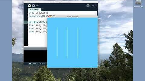 stroke() and strokeWeight()
