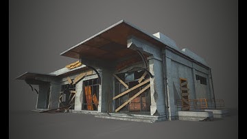Autodesk 3dstudio max ,Zbrush,Substance Painter,V-Ray ,UE 4 Part_2_Old Warehouse game modeling