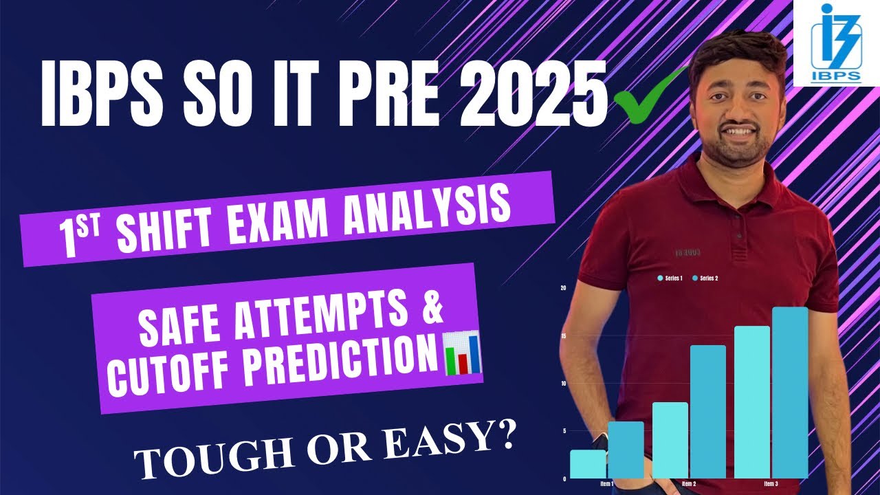 IBPS SO IT Pre 2025 | Shift 1 Review + Difficulty Level + Cutoff Prediction 📊