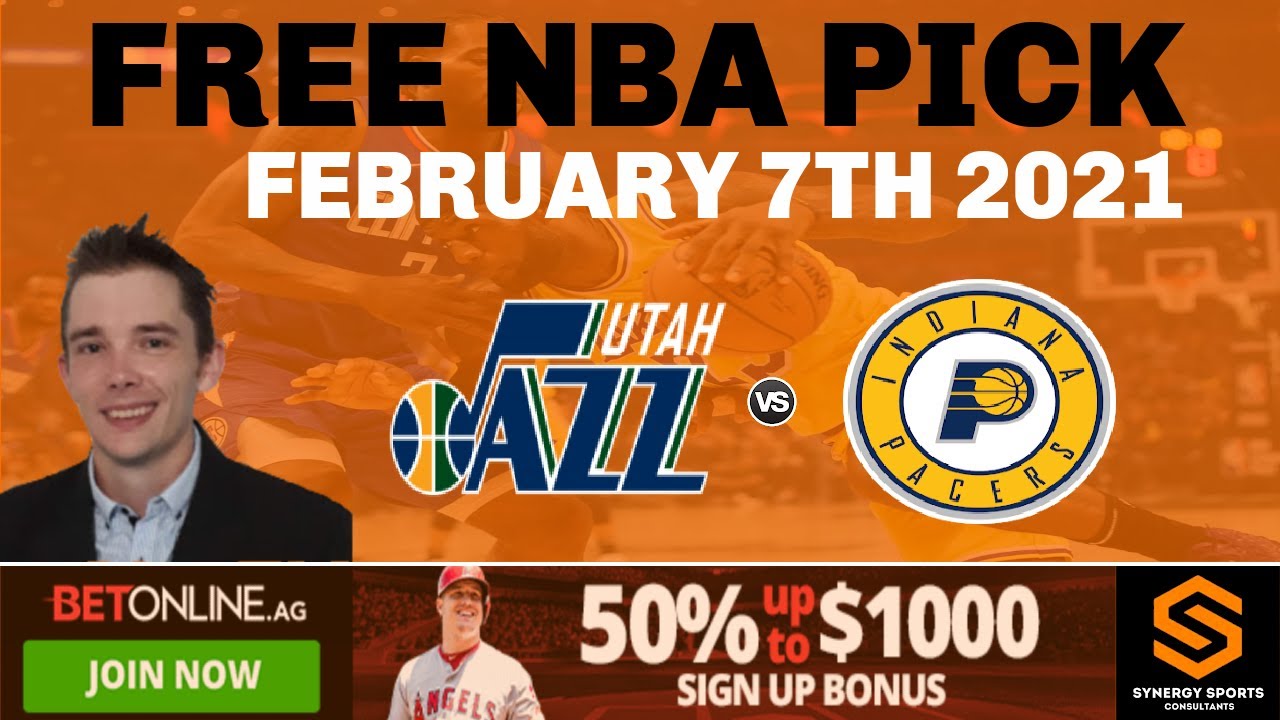 Utah Jazz v Indiana Pacers 02/07/21 Free NBA sportsbetting prediction