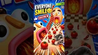 🔥 Everyone Smile Challenge 😂 | Tomato Run Gone Wrong!#shorts #ytshorts #chill @gaming