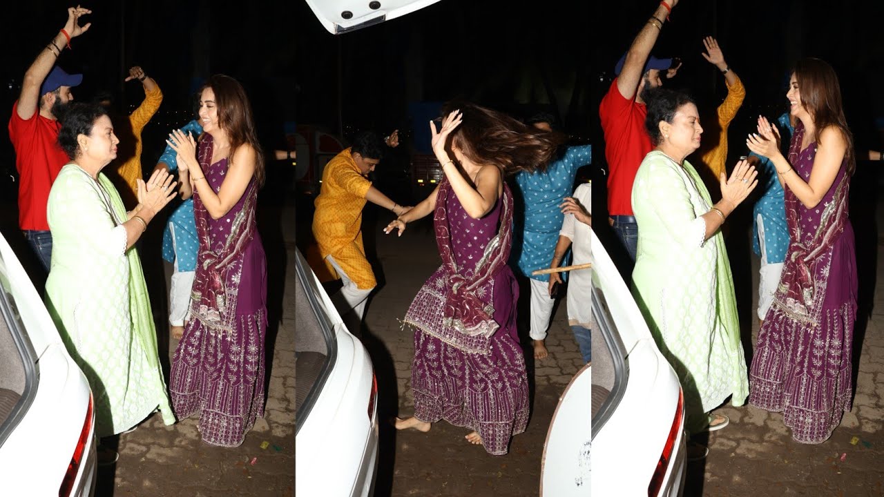 Tejasswi Prakash Ganpati Visarjan Part -1 | Family | Dance |Dhol Tasha | Ganpati Bappa Morya ￼ ❤️🥺