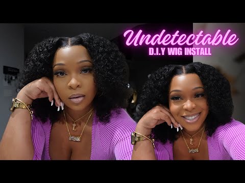This Wig Is Tea | Undectable Wig Install for Beginners| Natural Hairline & Natural curls