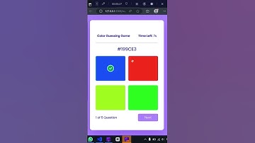 Color Guessing Game | HTML, CSS & Javascript Project