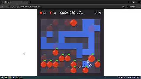 google snake speedrun (dimension small slow bomb 50 apples)